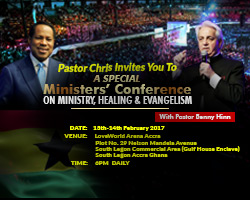 Image result for pastor chris hosts benny hinn lagos nigeria february 9